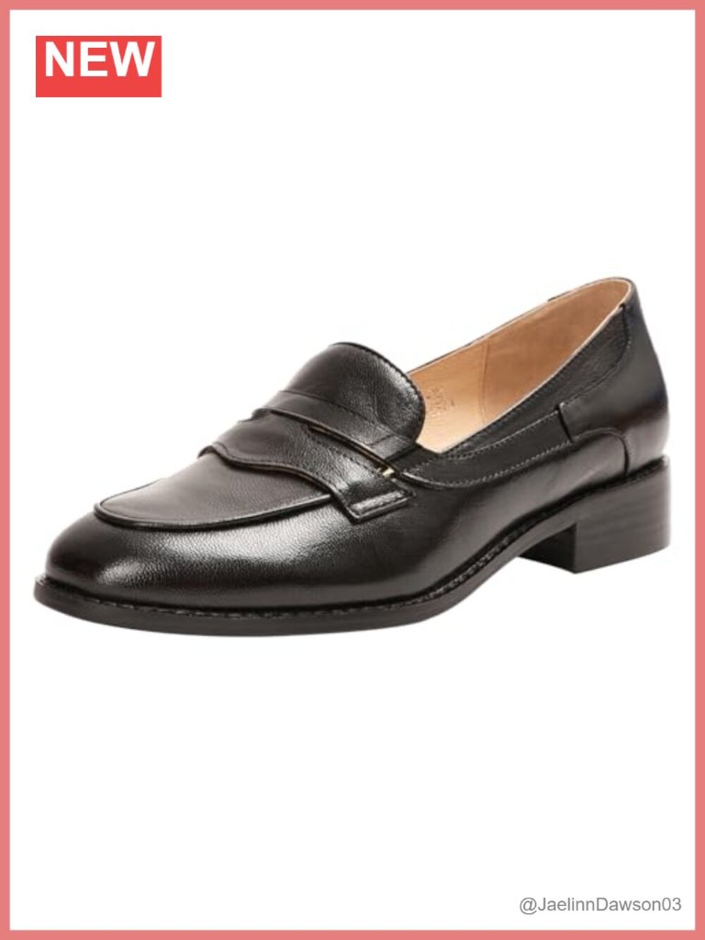 Women's Leather Penny Loafers Slip On Office Shoes Cushioned